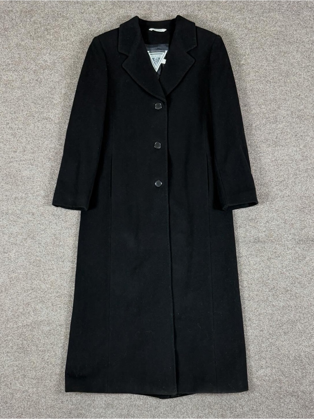 Vintage Marvin Richards Black Wool Cashmere Long Coat Women’s 6 Winter Overcoat
